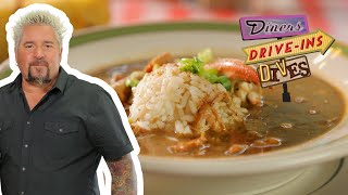 Guy Eats Legit Gumbo   Fried Pork Chops in San Antonio | Diners, Drive-Ins and Dives | Food Network