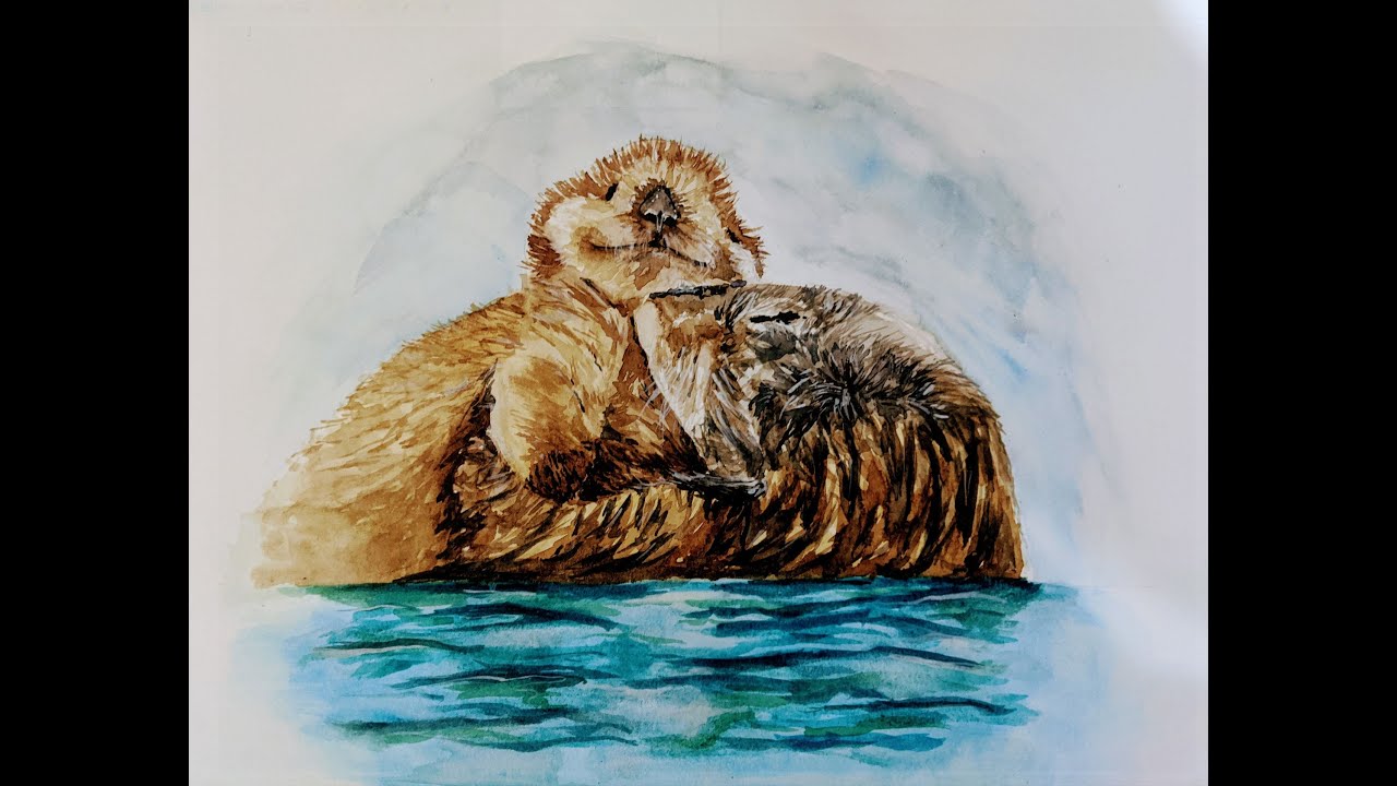Sea Otter Watercolor Tutorial Youtube 