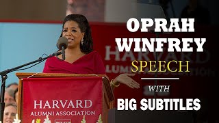 Oprah Winfrey Harvard Commencement Speech | ENGLISH SPEECH with BIG Subtitles