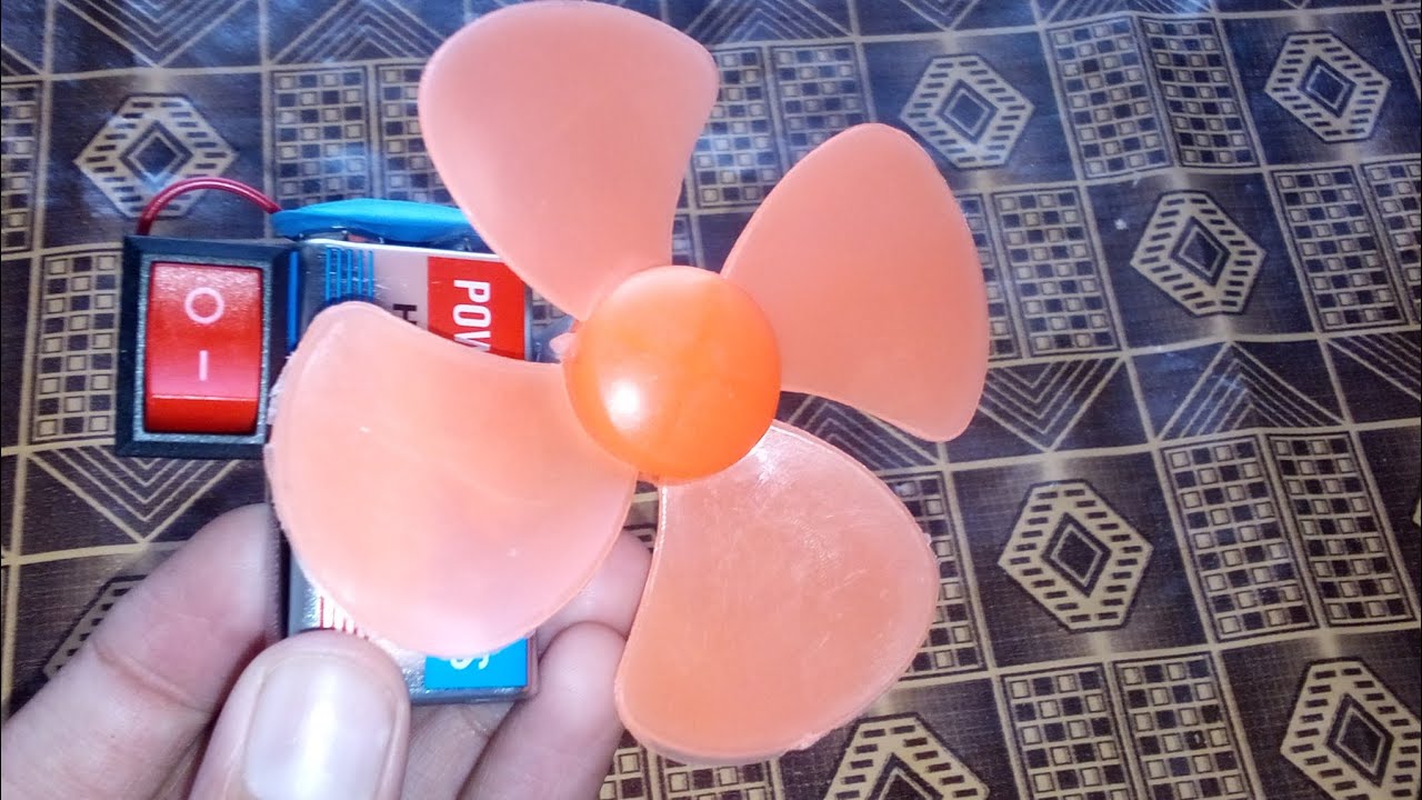 Tutorial Motor Fan how to make mini simple dc motor fan at home easy project - YouTube
