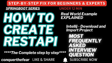 Build a RESTful API with Spring Boot in 12 Minutes | Spring Boot tutorial | @conquerthefear #restapi
