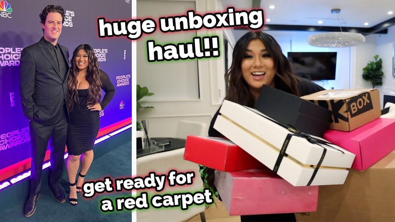 HUGE UNBOXING HAUL + grwm for a red carpet!! Vlogmas Day 7