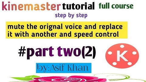 How to mute the orignal voice and replace it with another ? And video speed control setup,kinemaster
