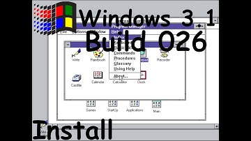 Windows 3.1 build 026 Install video