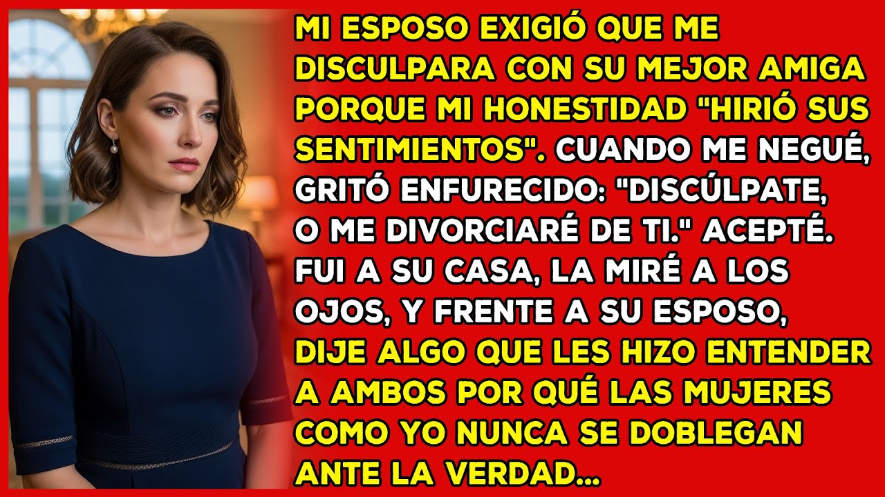 Él me obligó a disculparme con su 