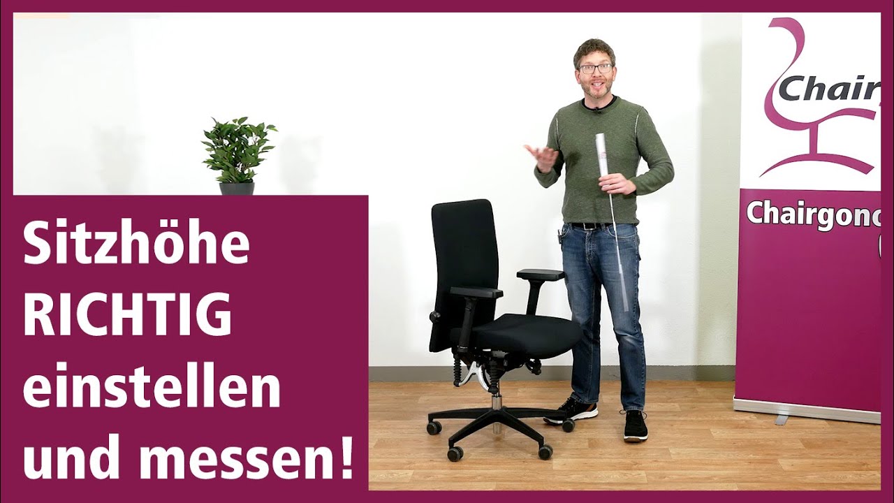 Update Sitzhöhe bei Bürostühlen richtig einstellen und messen | Ergonomie im Homeoffice und Büro