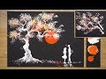 Aluminum Foil Painting Technique / How to draw Romantic Couple beside tree / Art Hacks
