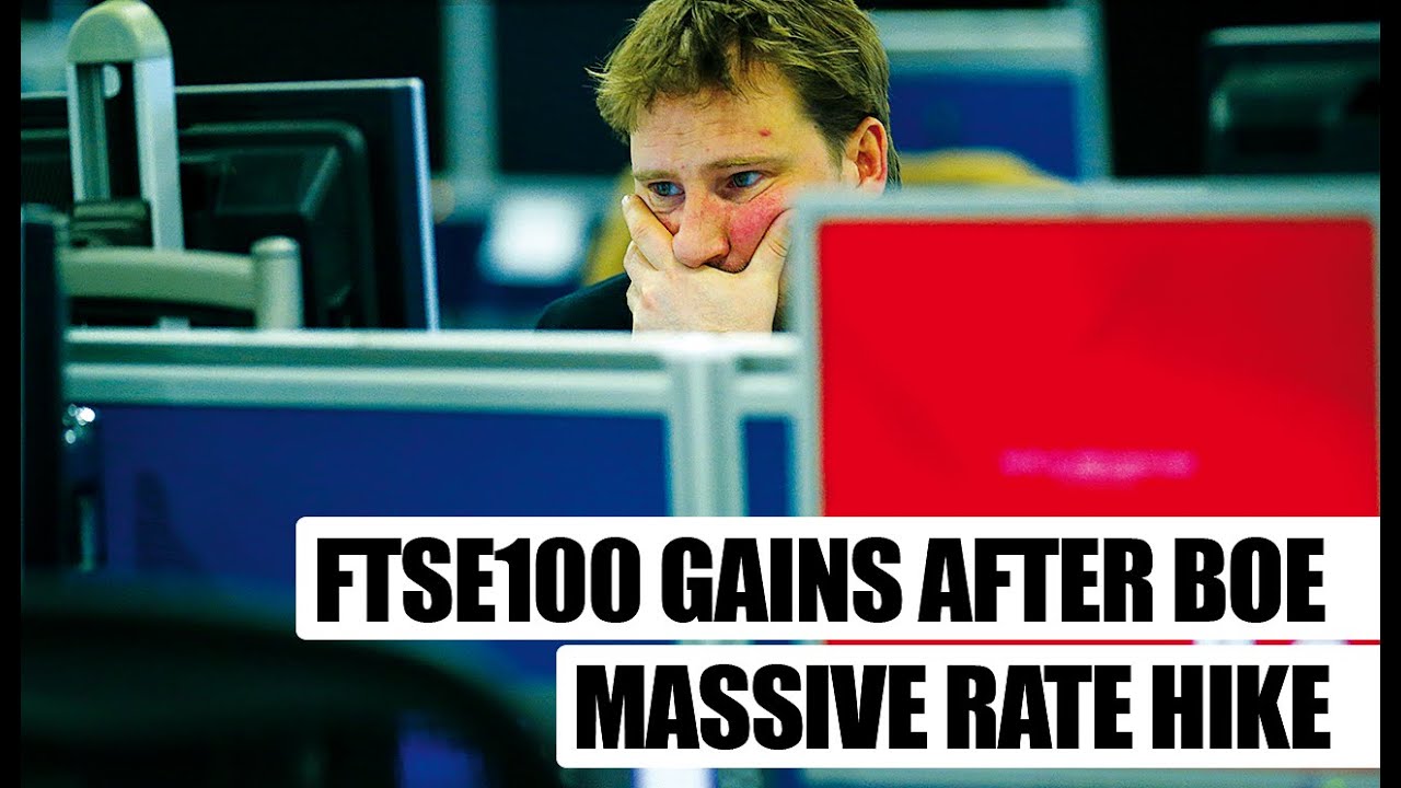FTSE 100 GAINS AFTER BANK OF ENGLAND INTEREST RATE HIKE - UK INFLATION ...