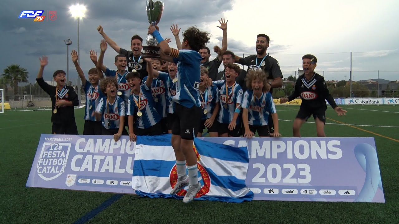 El RCD Espanyol és el campió del Campionat de Catalunya Aleví en guanyar al FC Barcelona per 1-2