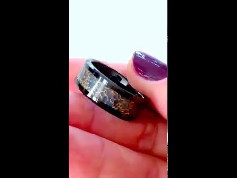 mens-wedding-band,-ring,-unique-wedding-ring-,blue-dinosaur-bone-inlaid-black-ceramic-ring