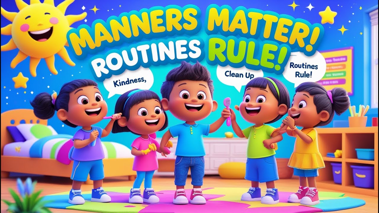 Manners Matter, Routines Rule! | Fun Kids Song About Kindness & Daily Habits 🎶🪥"