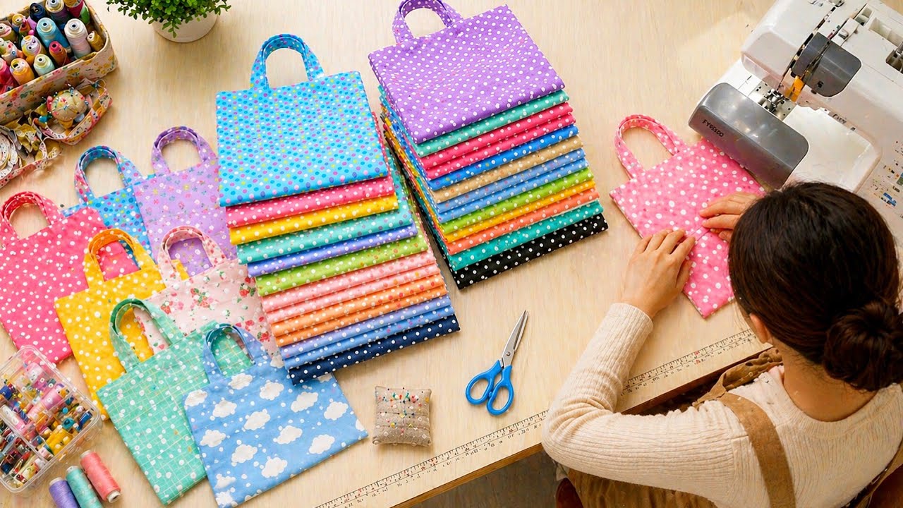 I Sew 100 Bags a Day! The Easiest No-Pattern Tote | Sewing