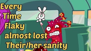 Every Time Flaky almost lost their/her sanity Happy Tree Friends