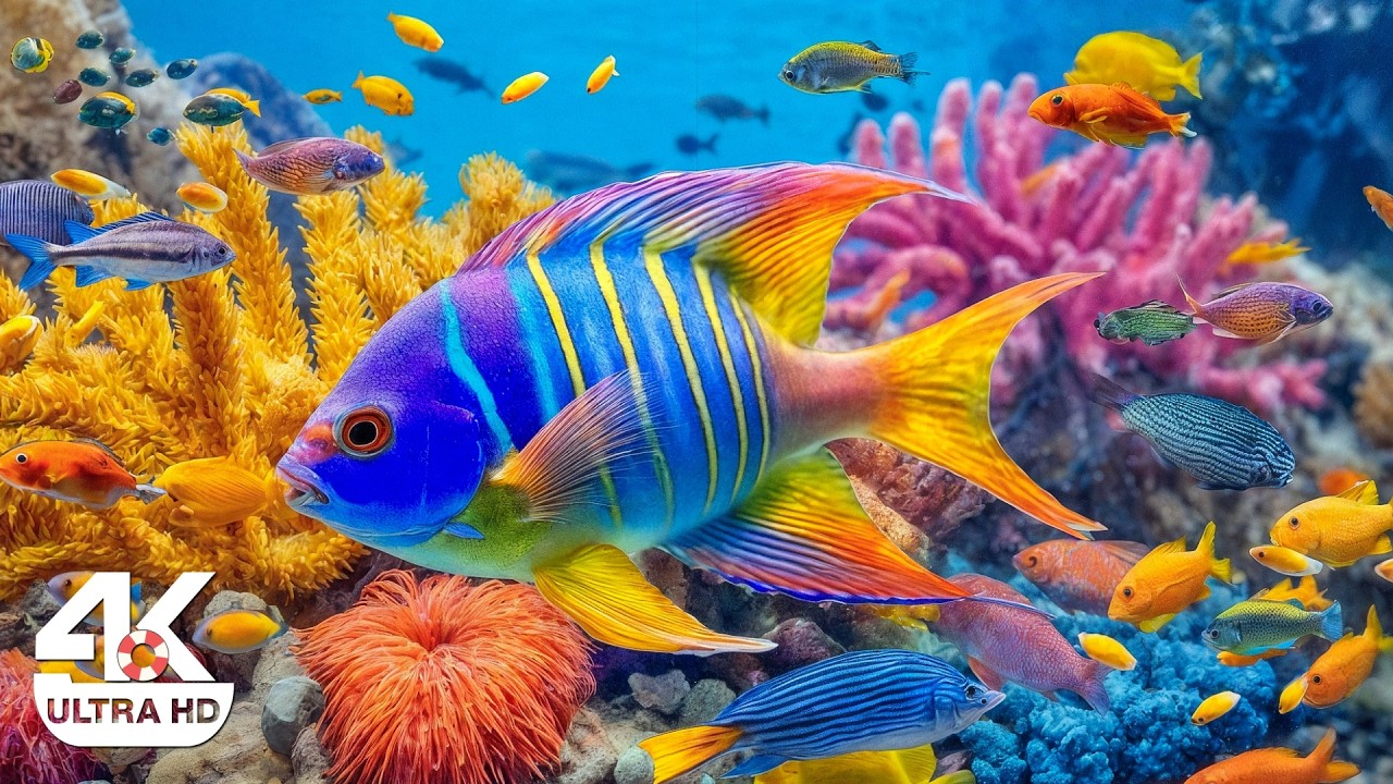 Ocean Wildlife 4K: Exploring the Vast Blue Depths | Cinematic Sea Documentary | Soft Sounds