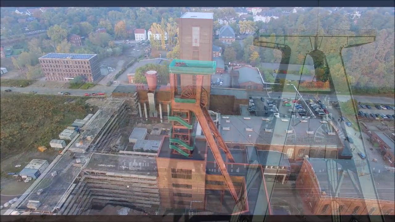 Zechen aus der Luft im Ruhrgebiet.