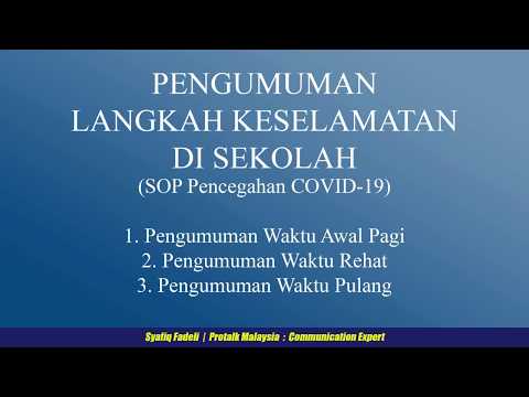 Pengumuman Langkah Keselamatan Di Sekolah - SOP Pencegahan COVID-19 - Syafiq Fadeli