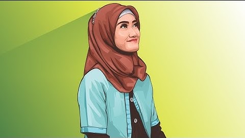 HOW TO DRAW VECTOR ART IN CORELDRAW | CUTE GIRL WEARING BROWN HIJAB (PART 1)