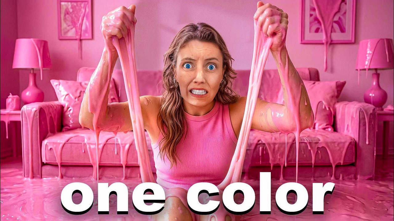 I Survived ONE COLOR for 24 HOURS... *EXTREME*
