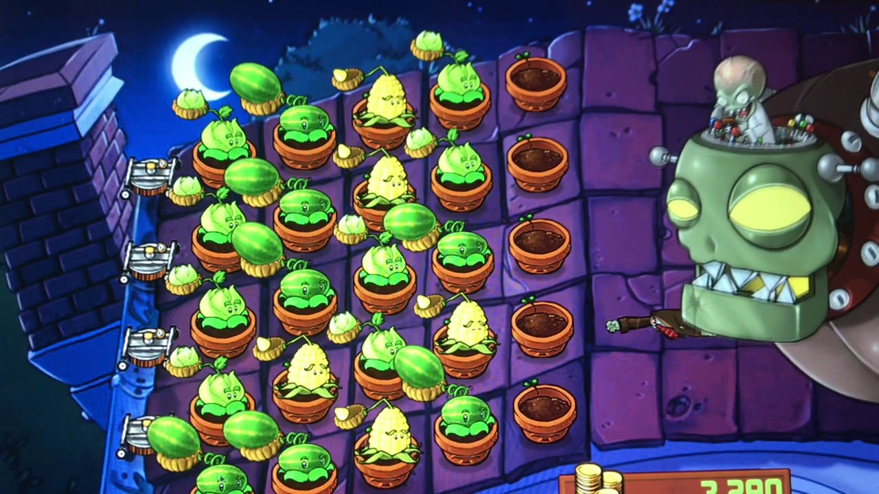 Beating dr zomboss plants vs zombies - YouTube