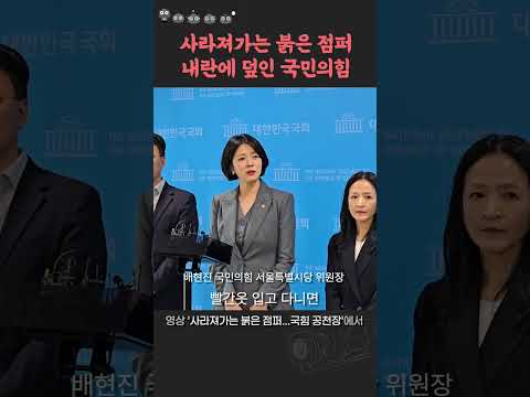 사라져가는 국민의힘 붉은 점퍼