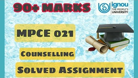 MPCE 021 Solved Assignment | IGNOU | M.A PSYCHOLOGY |