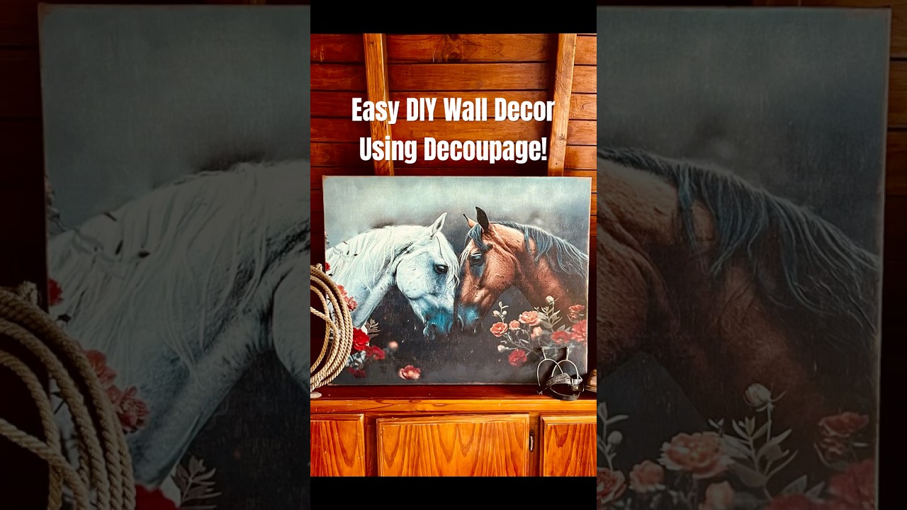 DIY Decoupage Western Wall Art: Easy And Stunning Decor Using Redesign Fiber! 