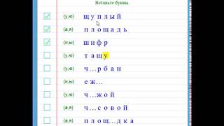 Русский язык 1 класс. Программа "Отличник. Буквосочетания ЖИ ШИ ЧА ЩА ЧУ ЩУ"