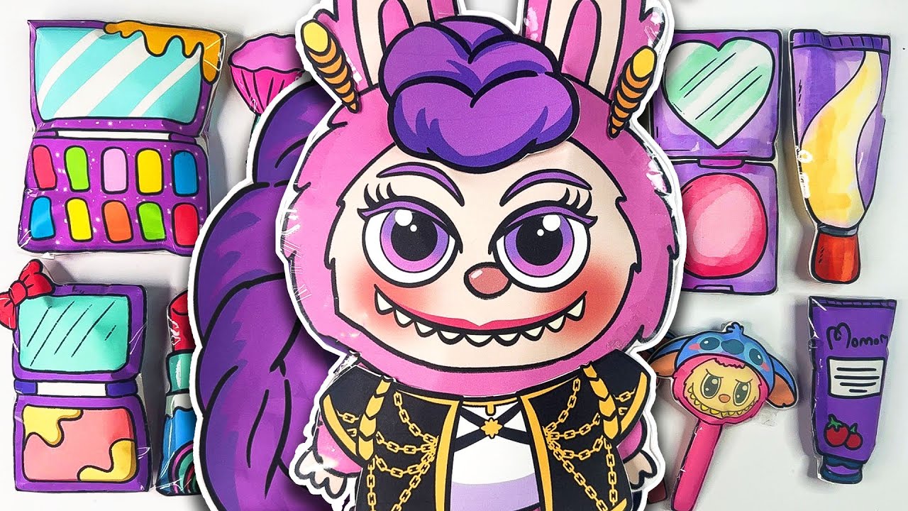 KPOP DEMON HUNTERS | LABUBU x RUMI Skincare + Makeup 💖 | KPOP 악마헌터즈 | 라부부 x 루미 |ASMR Paper Squishy 🌸