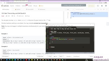 123. Best Time to Buy and Sell Stock III 用动态规划买股票 0370