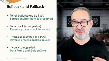 Rollback and fallback options from M5 migration of Oracle Database