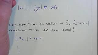 Using the Alternating Series Remainder Formula Ex 1