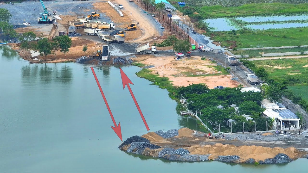 Part 237 ! The Nice Impressive Hight Action Develop Road from to Old Side By Equipment Spreading