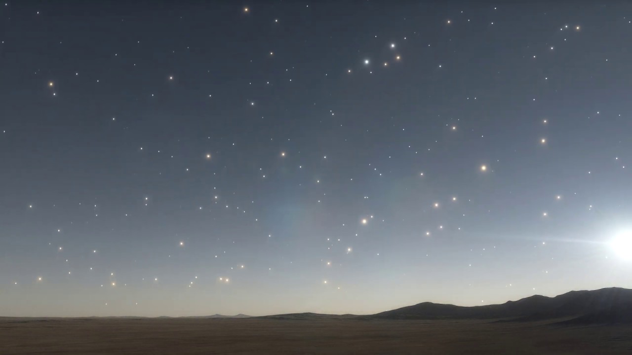 Dawn on a moon in the star cluster 47 Tucanae