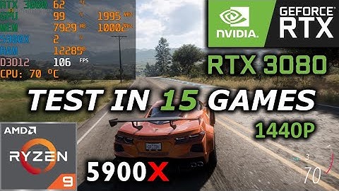 RTX 3080 + Ryzen 9 5900X | Test in 15 Games | ULTRA 1440p