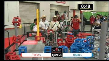 2015 VEXU Q58 - THH2 vs USEK - 49 to 4-Division Div-VEX U-VEX Worlds 2015