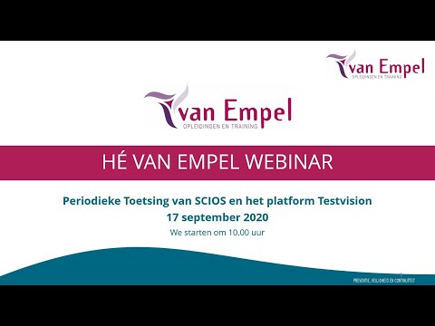 Webinar Periodieke Toetsing SCIOS en Testvision, 17 september 2020