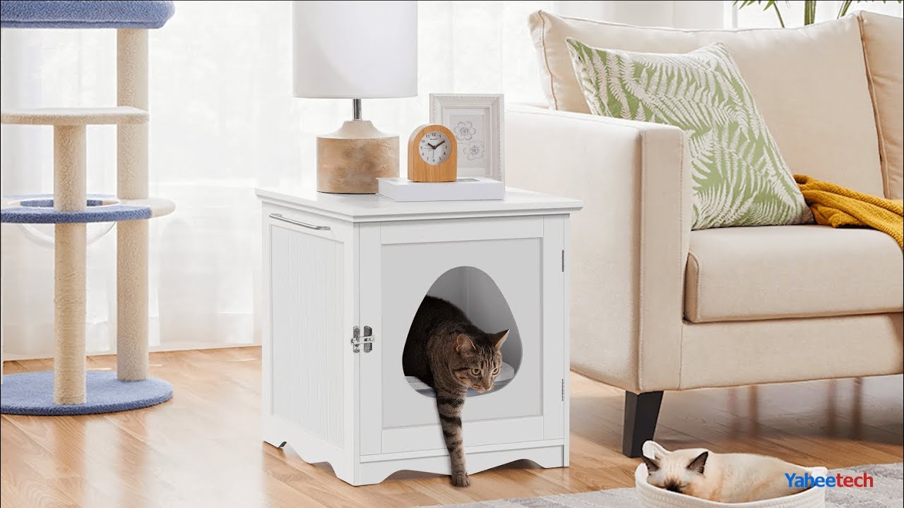 Yaheetech Litter Box End Table - Installation Guide - YouTube