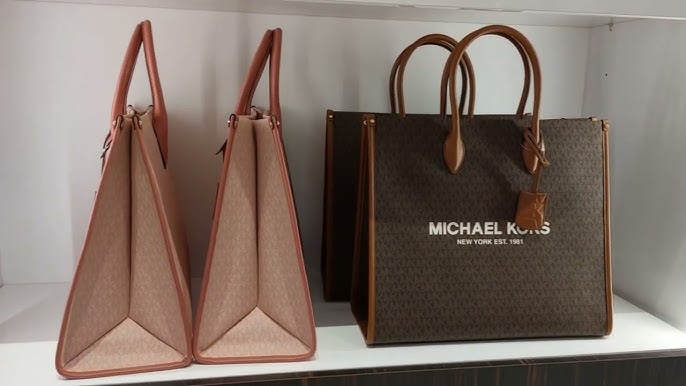 Michael Kors, Bags, Michael Kors Kenly Large Ns Tote Satchel Shoulder Bag  Mk White Grapefruit Pink