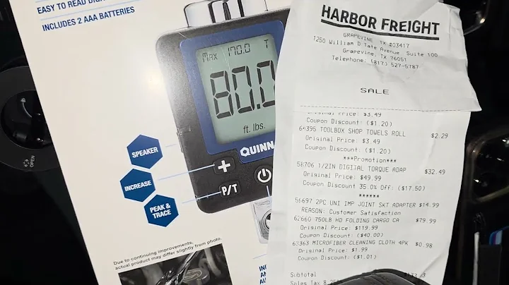 Harbor Freight is including Quinn Digital Torque Adapters in the 35% off Parking Lot Sale