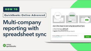 How to use multi-company reporting with spreadsheet sync in QuickBooks Online Advanced