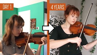 Adult beginner violinist | 4 years progress video