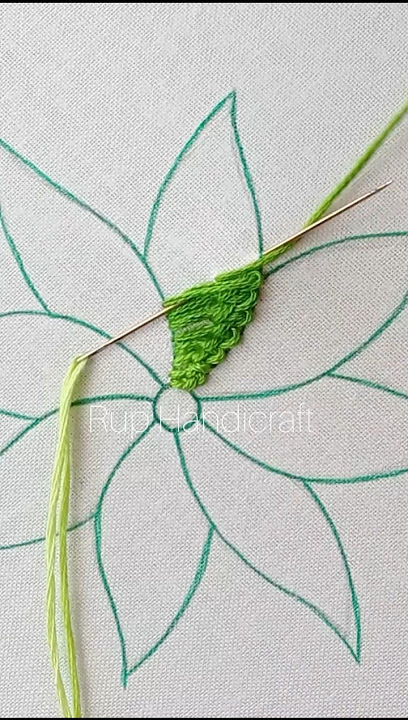 #bordado easy flower basic hand #embroidery stitch🌿💥🌻