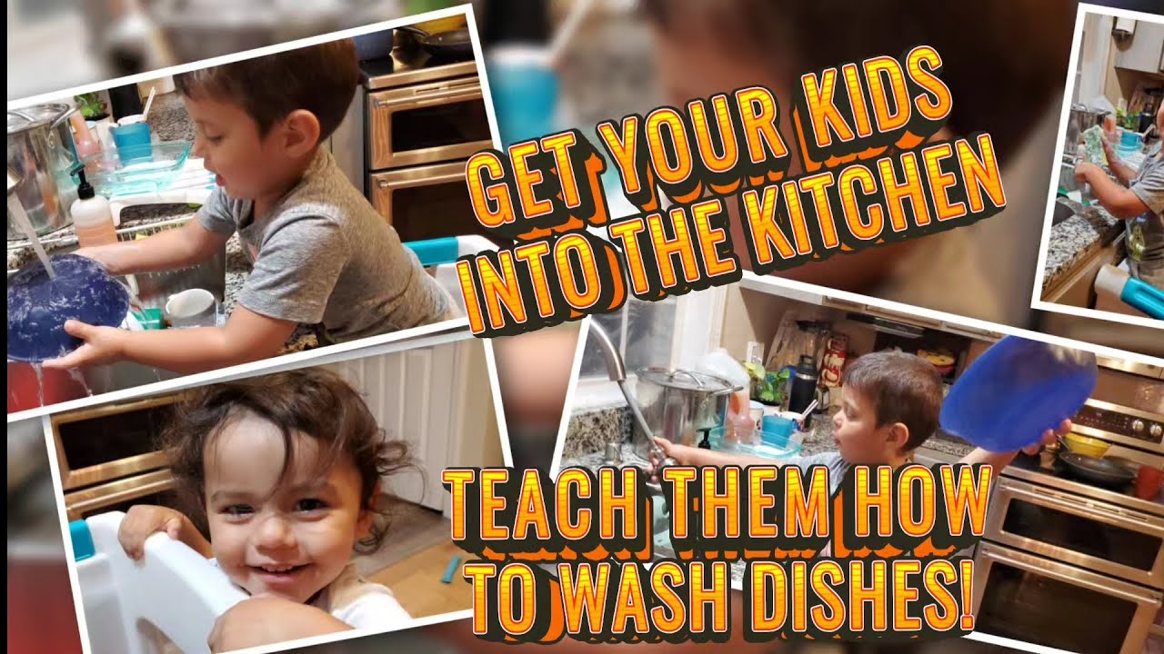Get Your Kids Into the Kitchen: Teach them How to Wash Dishes! - YouTube