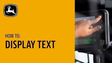 How To Display Text | John Deere SmartGrade™