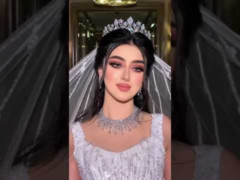 تصوير عروسه مع تاج والطرحه مكياج حلو ومناسب حركات للتصوير تساريح حلوه عرايس موضة فاشن ازياء 
