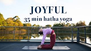 35 Min Intermediate Hatha Yoga | Joyful | Flexibility, balance, and strength