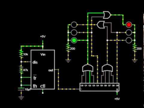 Traffic light circuit - YouTube