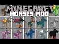 Minecraft UPGRADED HORSE MOD / RIDE UNICORNS AND POWERFUL HORSES !! Minecraft Mods