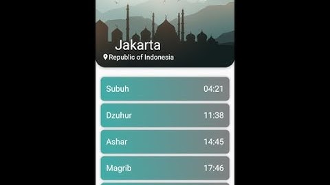 Aplikasi Jadwal Shalat | Flutter App