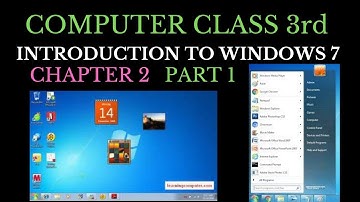 COMPUTER || CLASS 3 ||  CHAPTER 2 || INTRODUCTION TO WINDOWS 7 ||  PART 1